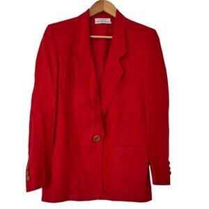 Vintage 1980s Saks Fifth Avenue Linen blazer Size Small
